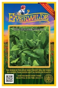 100 New Zealand Spinach Seeds - Everwilde Farms Mylar Seed Packet - Picture 1 of 3