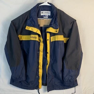 Columbia BUGABOO Core Omni-Tech Jacket Men’s L Blue Yellow Waterproof Shell Only - Picture 1 of 10
