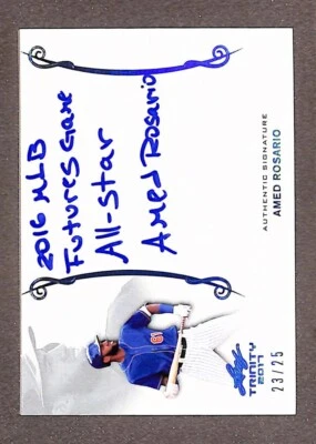 2016 Leaf Trinity Signatures #A-AR1 Amed Rosario Auto /25 - Image 1 of 3
