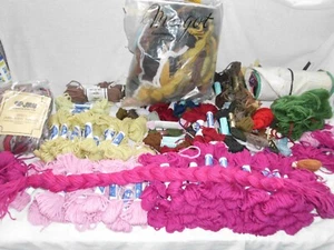 BIG JOB LOT TAPESTRY YARNS WOOL SKEINS MAINLY VINTAGE inc ROCHELLE DMC SPINNERIA - Picture 1 of 21