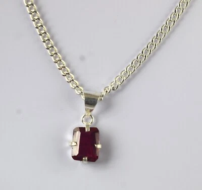 7.10 CT Natürlich Burma Rot Rubin 11 X 9 MM Smaragd Cut Edelstein Zertifiziert - Bild 1 von 4