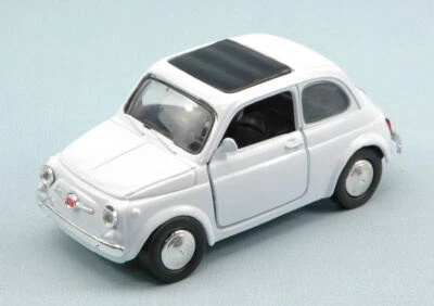 MODELLINO AUTO STATICO NEW RAY FIAT 500 F 1965 BIANCO 1/32 - Immagine 1 di 4