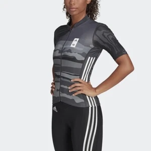Size M- Adidas Women’s The Jersey TM Cycling, Carbon/White. - Picture 1 of 10