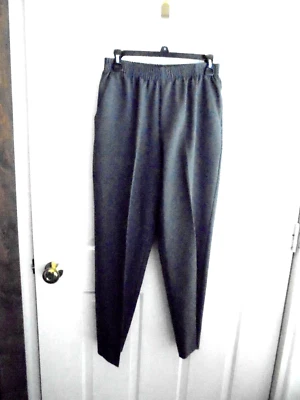 DONNKENNY GRAY PULL-ON PANTS STRETCH WAIST SIDE POCKETS SZ 8P - Image 1 of 4