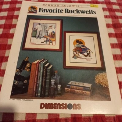 😇 Dimensions #164 Cross Stitch Norman Rockwell  patterns Favorite Rockwell's 8p - image 1 of 4