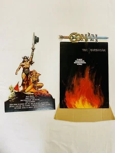 NOS 1982 CONAN THE BARBARIAN Store Display Counter Top Movie VHS Standee Theater - Picture 1 of 17