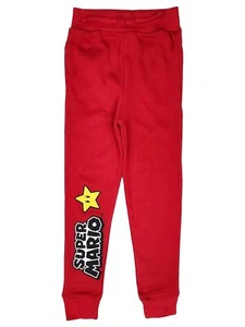 Super Mario Boys Blue Mario 2 Pocket Elastic Waist Jogger Sweats Pants - Picture 1 of 2