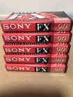 Sony FX90 90 Minutes Blank Audio Recording Cassette Tapes x5