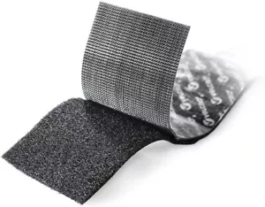 Klettverschluss 4"" x 2"" industrielle strapazierfähige Quadrate schwarze Streifen Marke selbstklebend - Bild 1 von 1
