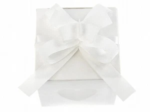 Coccarde Sveltostrip 10mm BIANCO Lucido Coccardine Fiocco 50pz 7139 - Foto 1 di 1