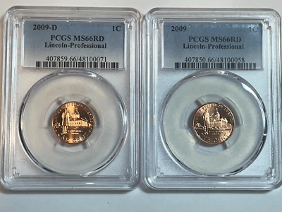 2009 D & P  Lincoln Cent PCGS MS66RD Professional - Image 1 of 2