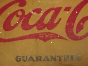 BOX FLAP from Coca Cola Glasses with 1930s Trademark - Picture 1 of 1