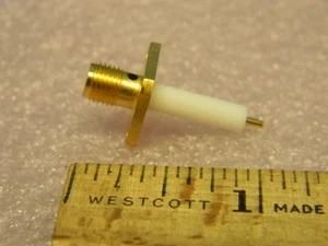 (5) NEW TE Connectivity / AMP 2052-1201-00 RF Coaxial Connectors Gold Plated - Picture 1 of 4