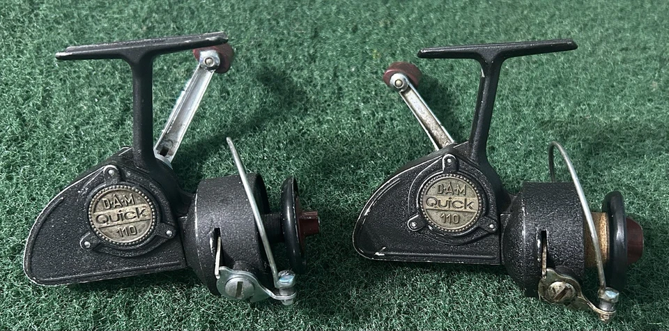 (2) D.A.M. Быстрые 110 спиннинг рыболовные катушки DAM сделано в Германии винтажные модели!! - Изображение 1 из 4