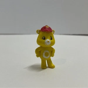 Mini Care Bears Funshine Bear Figure 2.75" Yellow W/ Red Hat PVC Adventures - Picture 1 of 12
