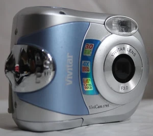 Vivitar Digital Camera Vivicam 3785 3.0MP Blue Silver Tested - Picture 1 of 7