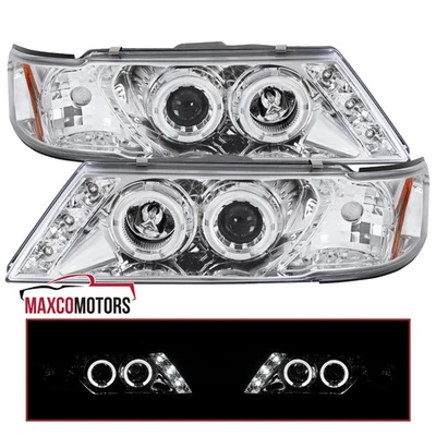 Projector Headlights Fits 1995-1999 Sentra LED Halo Head Lamps Left+Right 95-99 Foto 1 de 4