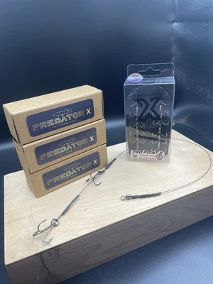 Predator X Titanium Pike Trace 3 PACK con 12 x Pro Point X talla 6 42 lb 7 hilos Foto 1 de 4