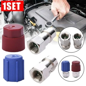1 Set A/C Charging Port Adapter 1/4 SAE Air Condition Metal And Plastic - Picture 1 of 12