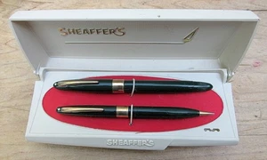 Vintage Sheaffer grün Touchdown Füller Ftn Stift Set -funktioniert- x FEIN 14k Feder - Bild 1 von 12