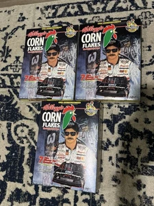 DALE WONHARDT NASCAR 24 OZ CAJA DE CEREALES KELLOGG'S CORN FLAKES 1995 Lote de 3 vacíos - Imagen 1 de 6
