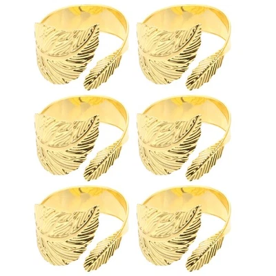  6 Pcs Anelli Tovaglioli Anello Portatovagliolo Fibli Di Creativi - Immagine 1 di 4