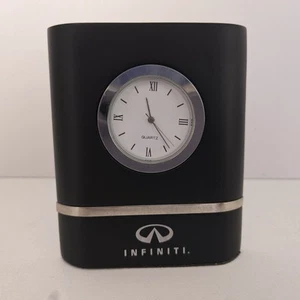 Reloj de viaje Infiniti de cuarzo negro mate y acero inoxidable 3,25 x 2,75 pulgadas - Imagen 1 de 3