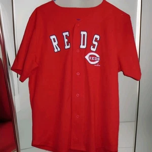 CAMISETA JUVENIL VINTAGE 2001 DE LOS CINCINNATI REDS ESTILO BOTÓN - Imagen 1 de 5