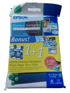 Epson Premium Semigloss Fotopapier 10x15cm 50 Blatt Druckerpapier - Afbeelding 1 van 3