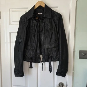 Max& Co Max Mara Leather Jacket 14 Small Excellent New Con Used Once - Picture 1 of 7