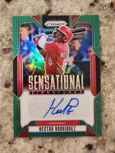 HECTOR RODRIGUEZ 2025 Panini Prizm #SS-HR Sensational Signatures Verde Automático - Imagen 1 de 2