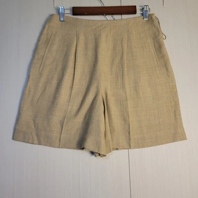 Ralph Lauren Purple Label Ainsworth Tweed Shorts Womens 8 Beige $790 - Image 1 of 4