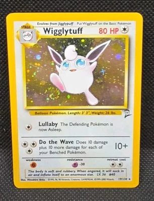 Wigglytuff Swirl! Base Set 2 19/130 Holo Rare 2000 Pokémon TCG Vintage WOTC MP  - Image 1 of 4