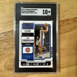 2023-24 Contenders Cade Cunningham Ticket Purple #12/25 SGC 10 - Bild 1 von 2