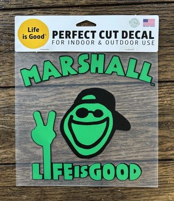 Marshall Thundering Herd Life Is Good 8x8 Die Cut Decal Window Film - Image 1 of 2