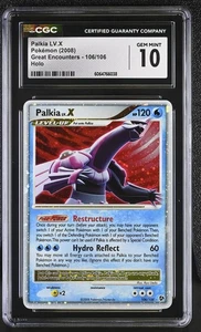 CGC 10 GEM MINT Palkia LV.X 2008 Great Encounters 106/106 Holo Pokemon Card - Picture 1 of 2