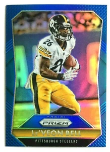 2015 Panini Prizm Blue #80 Le'Veon Bell Pittsburgh Steelers Parallel Football SP - Picture 1 of 3