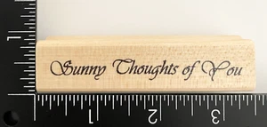 Timbro in gomma montato su legno Sunny Thoughts Of You - Foto 1 di 3