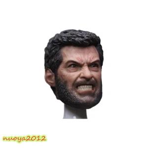 1:6th Angry Ver Wolverine Logan Head Carved Hugh Jackman Head Sculpt Fit PH Body - Picture 1 of 16