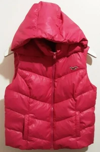 Hollister Girl's Puffer Hoodie Vest Warm Large EUC - Picture 1 of 7