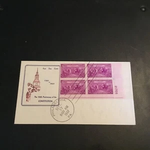 FDC 1937 #978-45 1ST FIDELITY CACHET 150th ANNIVERSARY OF THE CONSTITUTION 3c PB - Picture 1 of 2