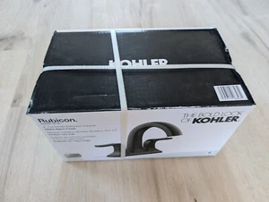 KOHLER Rubicon 4 pulgadas Grifo de baño de doble manija Centerset en negro mate - Imagen 1 de 4