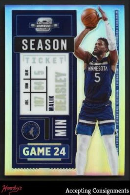 2020-21 Panini Contenders Optic Silver #33 Malik Beasley TIMBERWOLVES - Image 1 of 2