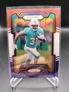2023 Raheem Mostert Red White and Blue Prizm #189 Miami Dolphins - Picture 1 of 2