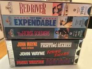 John Wayne VHS Sets; American Tradition, Hollywood Stars; 6 Tapes - Picture 1 of 18