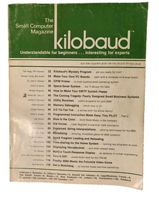 REVISTA KILOBAUD EDICIÓN 16 ABR 1978 RARA VINTAGE COLECCIONABLE UOS - Imagen 1 de 1