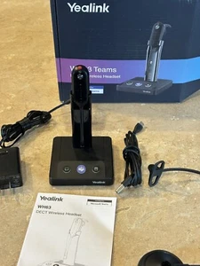 Yealink WH63 Teams DECT Bezprzewodowy zestaw słuchawkowy do telefonu Model WHB630 Zestaw podstawowy taki, jaki jest - Zdjęcie 1 z 5
