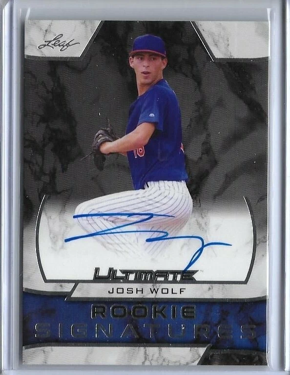 2019 Leaf Ultimate Draft JOSH WOLF Silver Foil Auto RC Cleveland RHP - Image 1 of 1