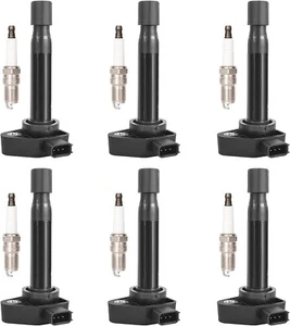 6X Ignition Coils + 6X Iridium Spark Plugs for Honda Acura 3.0L 3.2L 3.5L UF242 - Picture 1 of 7