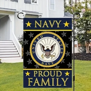 Bandera Jardín Familiar Orgullosa Marina 18" x 12" **Muestra tu orgullo Navy** - Imagen 1 de 2